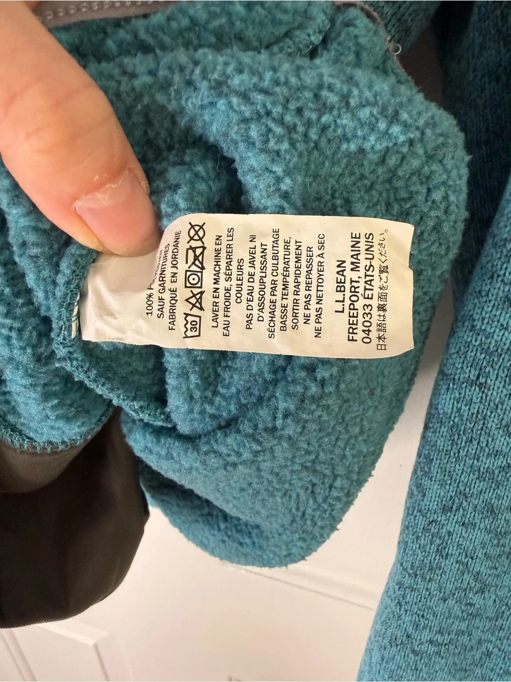 L.L.Bean Teal Blue Fleece Pullover